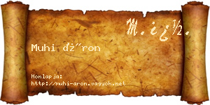Muhi Áron névjegykártya