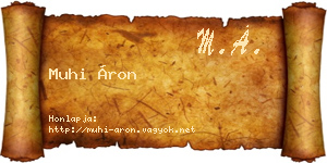 Muhi Áron névjegykártya